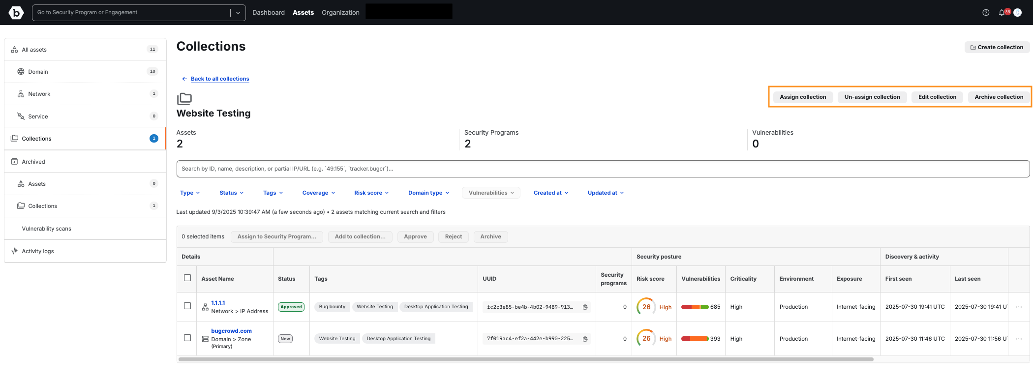 viewing and managing collections