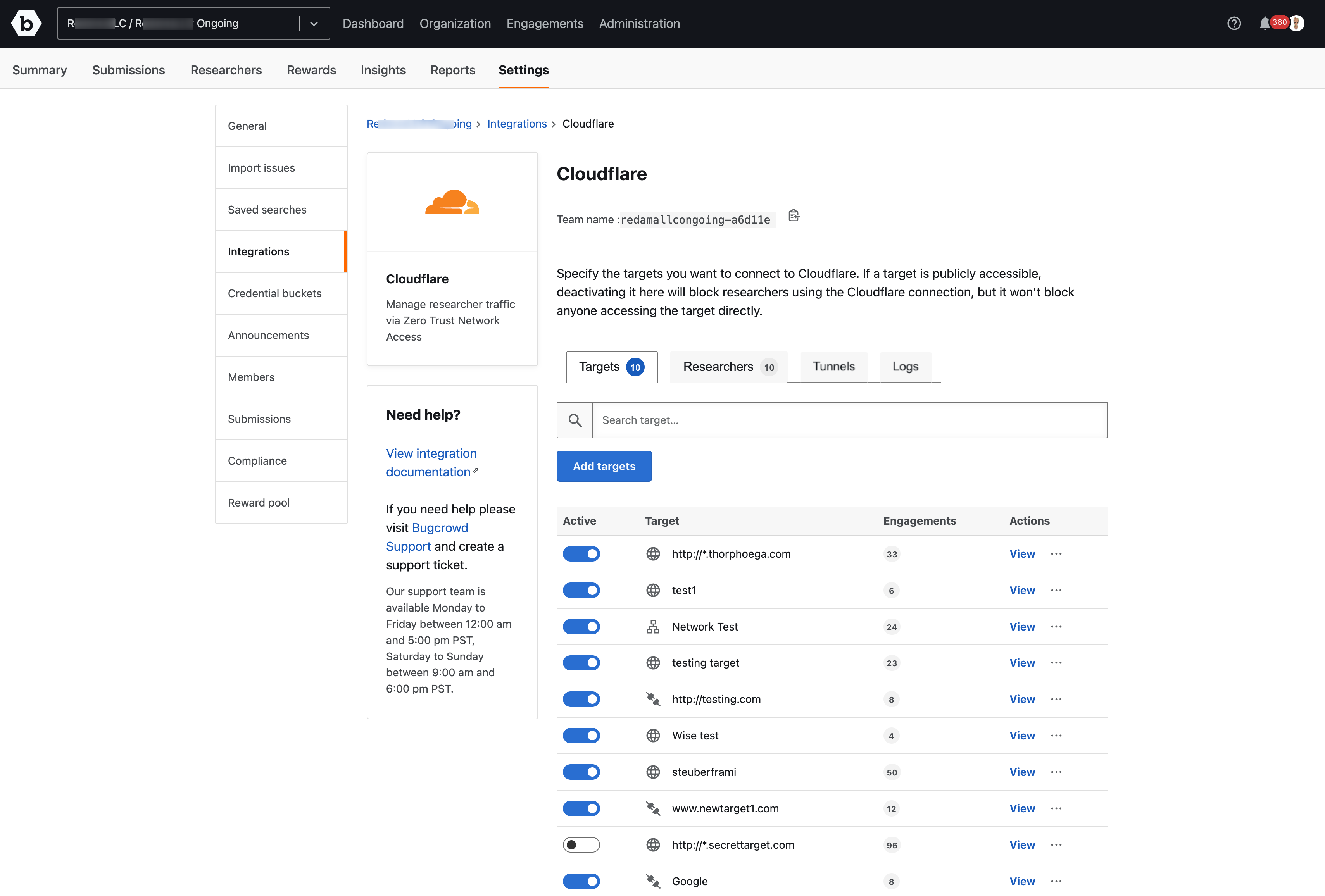 view-manage-targets