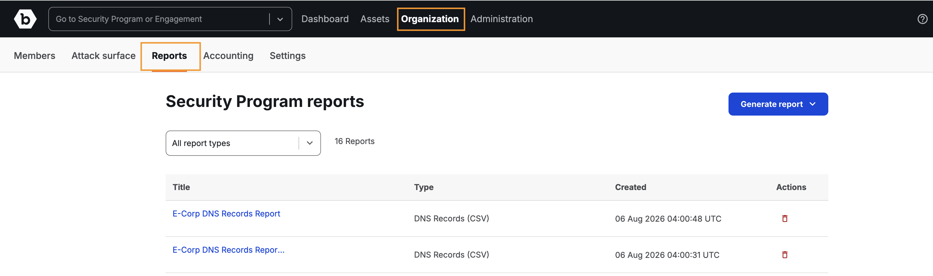 profile reports