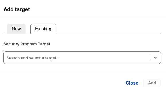 Insert image: Adding existing targets