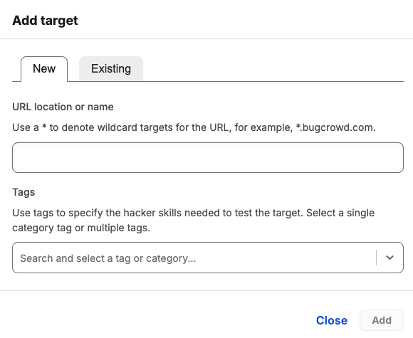 Insert image: Adding new targets