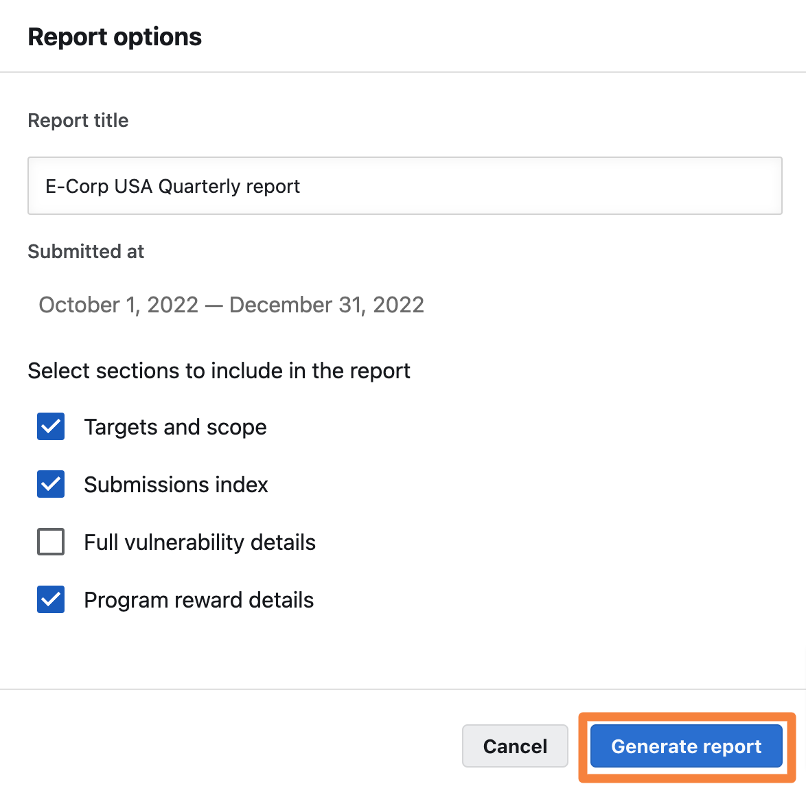 generate-report