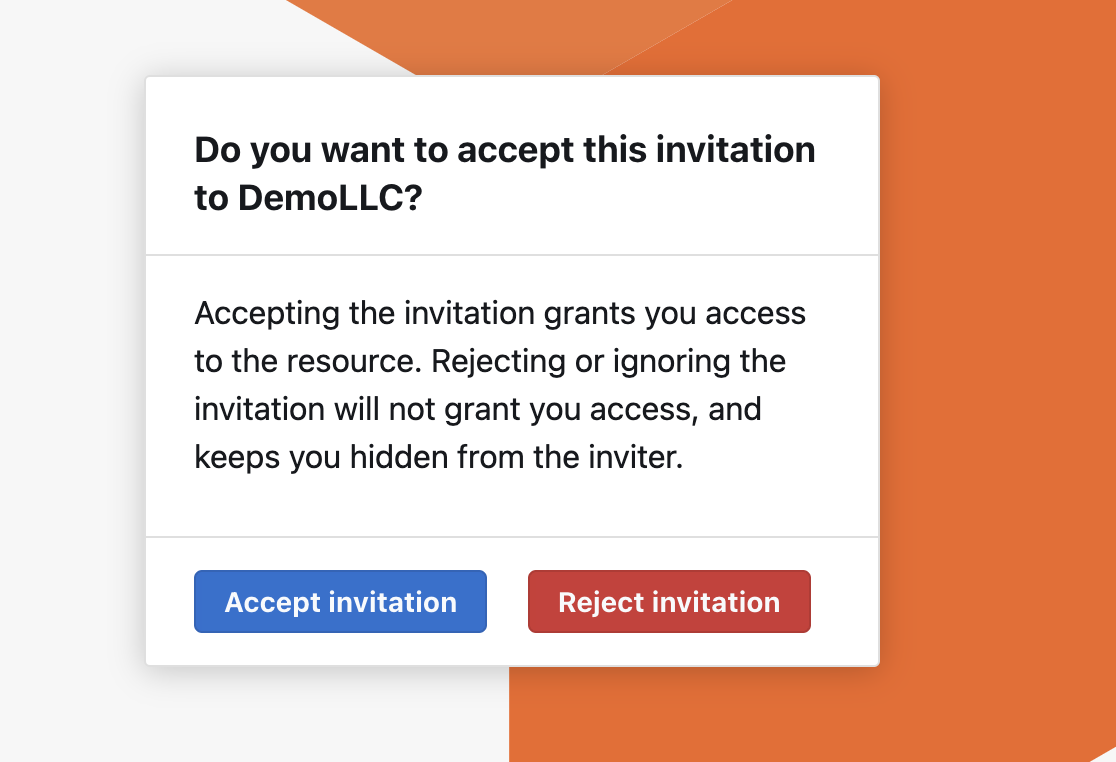 Accept or reject invitation