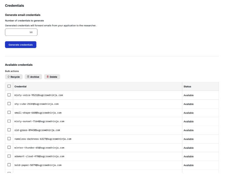 email-credential-bucket-available