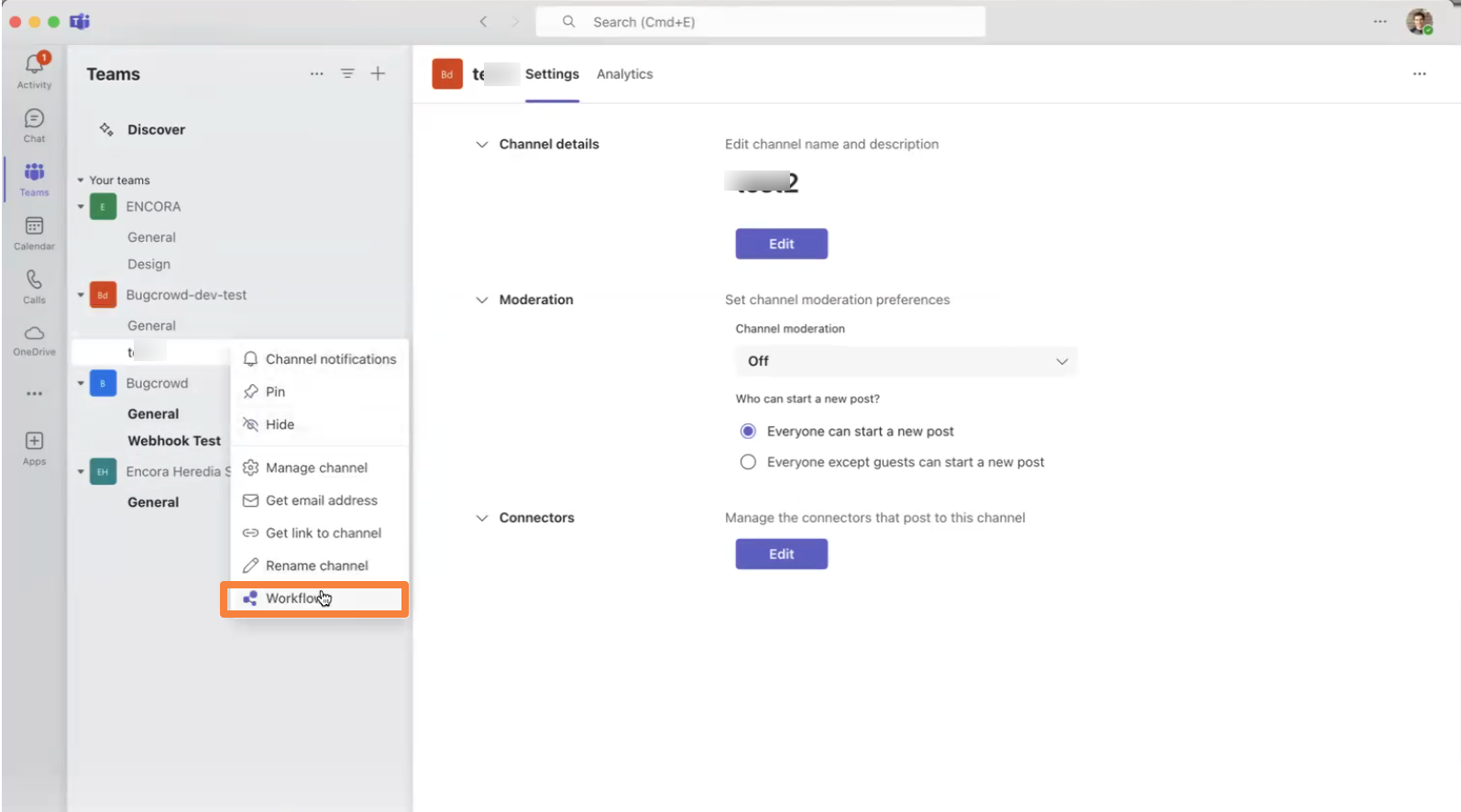 select workflow