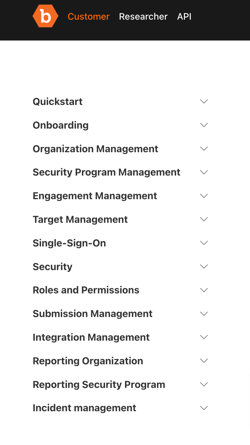 Table of contents