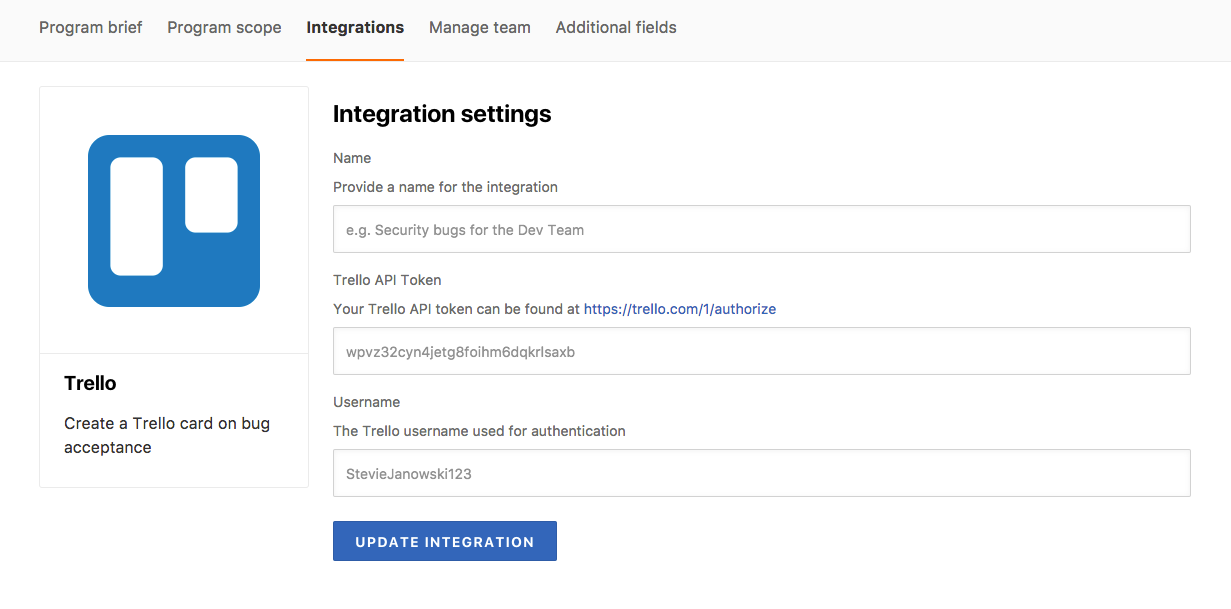 harvest trello integrations